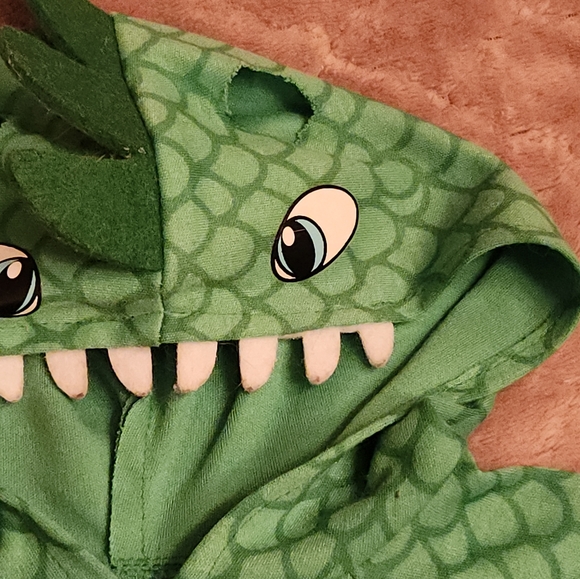 Build-A-Bear Workshop BABW Camo Green Dinosaur Hoodie Scaly *ADDED EAR HOLES* - Picture 2 of 15
